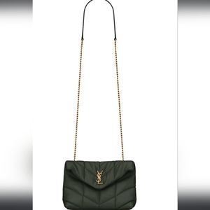 ISO YSL Toy Loulou puffer in Vert Fonce/ Dark Green